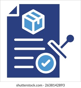 Customs Document Icon Element For Design