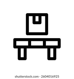 Customs. Editable stroke vector icon.