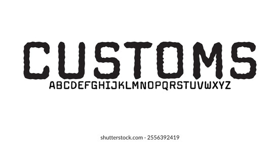 Customs, Future modern alphabet font. Typography urban style fonts for sport, technology, digital, movie logo design
