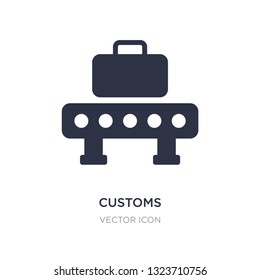 Customs Icon On White Background Simple Stock Vector (Royalty Free ...