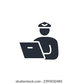 customs icon. vector.Editable stroke.linear style sign for use web design,logo.Symbol illustration.