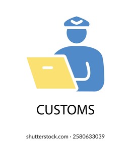 Customs icon. vector.Editable stroke.linear style sign for use web design,logo.Symbol illustration.