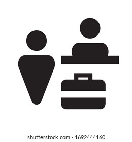 Customs Icons. Black Flat Design. Vector Illustration.