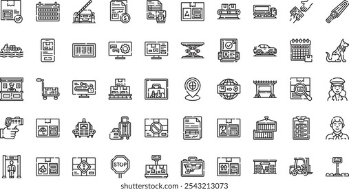 Customs icons High-Quality Vector Icons Collection with Editable Stroke. Ideal for Professional and Creative Projects.