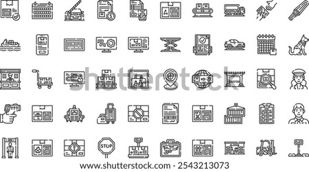 Customs icons High-Quality Vector Icons Collection with Editable Stroke. Ideal for Professional and Creative Projects.