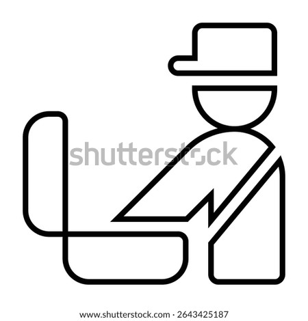 customs line icon design. customs thin black outline symbol vector illustration. editable stroke icon on transparent background.