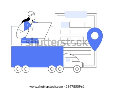 Customs registration abstract concept vector illustration. Process of submitting the customs declaration, which exporter, importer or agent prepares, foreign trade business abstract metaphor.