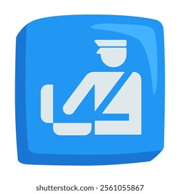 Customs Sign Emoji Icon Illustration. Inspecting Luggage Vector Symbol Emoticon Design Doodle Vector.