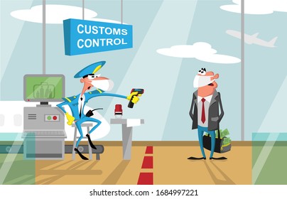 Customs and temperature control at the airport