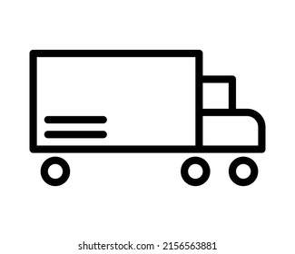 Icono de línea plana de transporte aduanero. Máscara de signo de contorno para concepto móvil y diseño web, tienda.