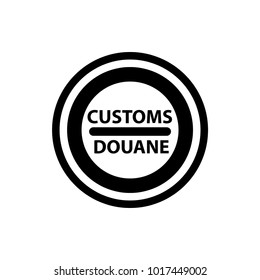 customs vector road sign icon