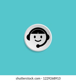 Custumer service icon circle with fresh design
