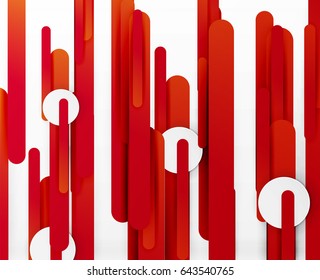 Cut 3d paper color straight lines vector abstract background