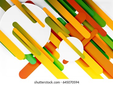 Cut 3d paper color straight lines vector abstract background