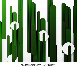 Cut 3d paper color straight lines vector abstract background