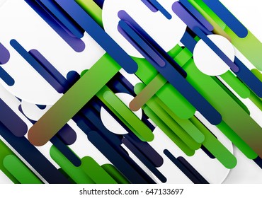 Cut 3d paper color straight lines vector abstract background