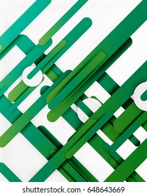 Cut 3d paper color straight lines vector abstract background