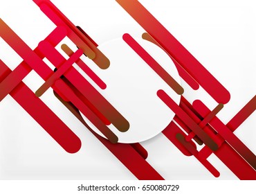 Cut 3d paper color straight lines vector abstract background