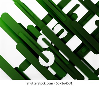 Cut 3d paper color straight lines vector abstract background