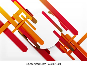 Cut 3d paper color straight lines vector abstract background