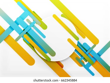 Cut 3d paper color straight lines vector abstract background