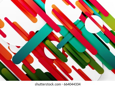 Cut 3d paper color straight lines vector abstract background