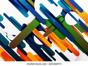 Cut 3d paper color straight lines vector abstract background
