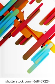 Cut 3d paper color straight lines vector abstract background