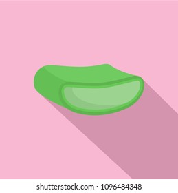 Cut aloe vera icon. Flat illustration of cut aloe vera vector icon for web design