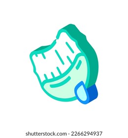 cut aloe vera isometric icon vector. cut aloe vera sign. isolated symbol illustration