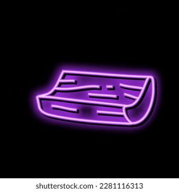cut aloe vera neon light sign vector. cut aloe vera sign. isolated symbol illustration