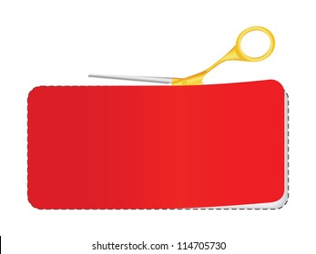 Cut along the dotted line. Vector illustration
