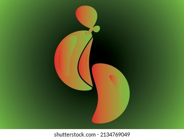 a cut apple background for wallpaper theme with mixed gradient color