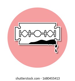Armschildkrötenaufkleber schneiden. Einfache dünne Linie, Vektorillustration von Death-Symbolen für ui und ux, Website oder mobile Applikationen