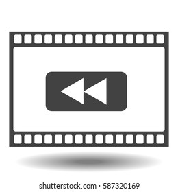 cut back film frame vector flat