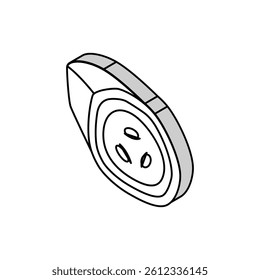 cut banana isometric icon vector. cut banana sign. isolated symbol illustration
