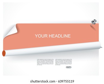 Cut banner with place for your text