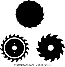 Cut Blade Silhouette Vector on white background
