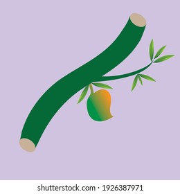  It is a cut branch of a mango tree.