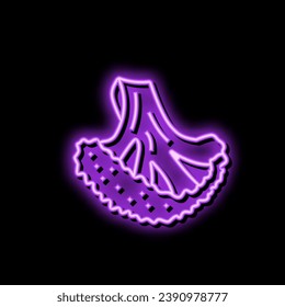 cut broccoli neon light sign vector. cut broccoli sign. isolated symbol illustration