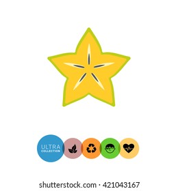 Cut carambola icon