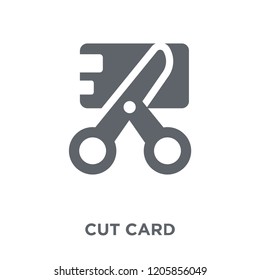 Cut card icon. Cut card design concept from  collection. Simple element vector illustration on white background.