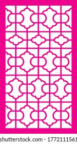 Cut card. Laser cut vector panel. Cutout silhouette with geometric pattern. A picture suitable for printing, engraving, laser cutting paper, wood, metal, stencil production. Geometric line pattern.Set