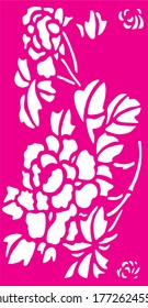 Cut card. Laser cut vector panel. Cutout silhouette with geometric pattern. A picture suitable for printing, engraving, laser cutting paper, wood, metal, stencil production. Geometric line pattern.Set