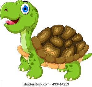 cut cartoon turtle posing