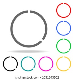 cut circle web icon. Elements in multi colored icons for mobile concept and web apps. Icons for website design and development, app development on white background