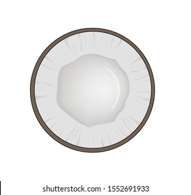cut coconut. icon to use. vector illustration.