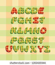 cut colorful font