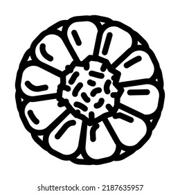 cut corn line icon vector. cut corn sign. isolated contour symbol black illustration