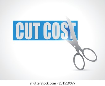 Cut Costs Concept Illustration Design Over A White Background